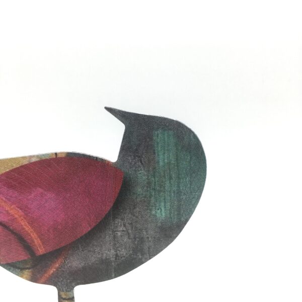 Standing Aluminum Bird red - Image 2