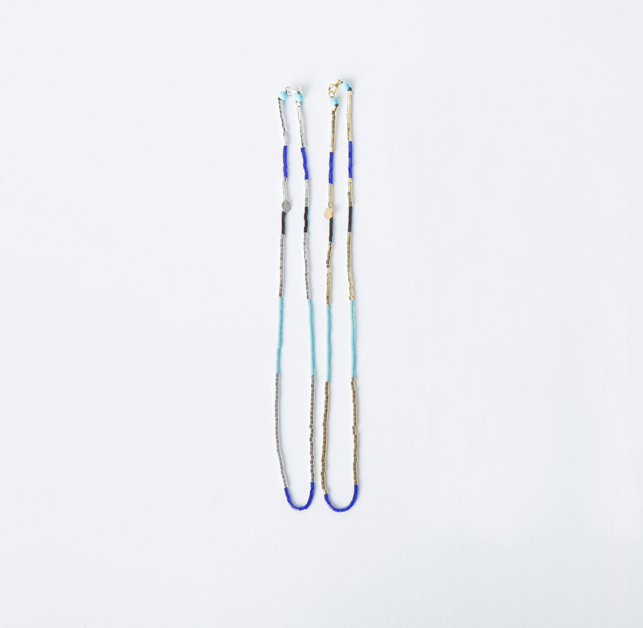 Tube Collection Necklace Multicolor Goldplated