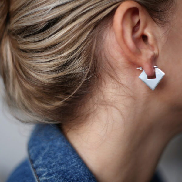 Eclipse Collection Square Earrings - Image 3