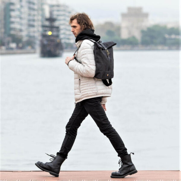 Foldtop Backpack Brown - Image 2