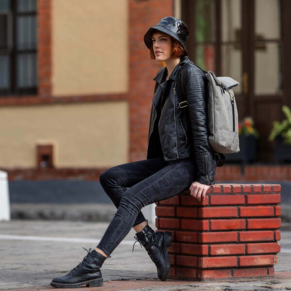 Foldtop Backpack Brown - Image 3