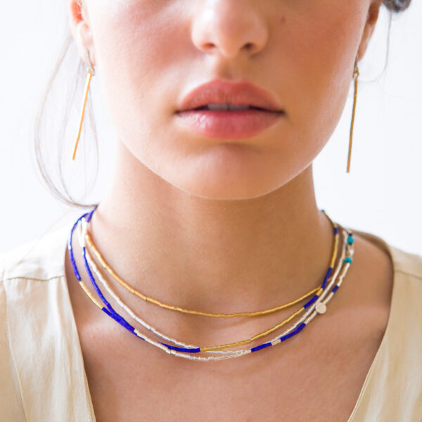Tube Collection Necklace Multicolor Goldplated - Image 2