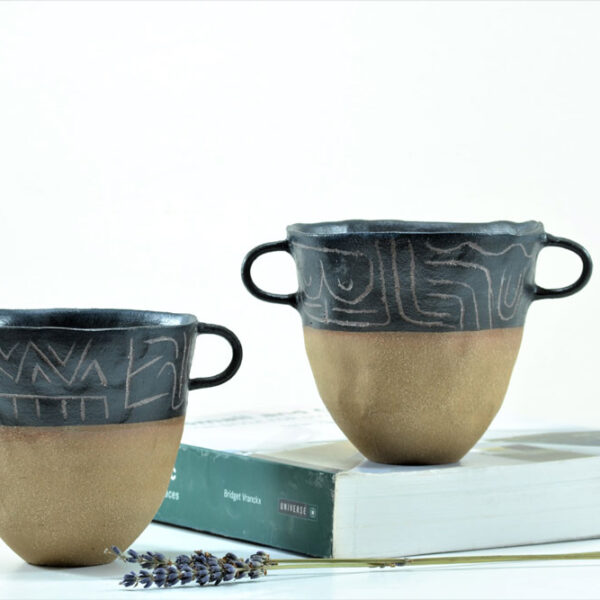 Prehistoric Vase Ceramic Black - Image 3