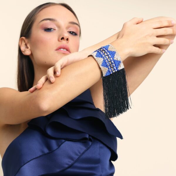 Evdoxia Handcrafted Νecklace - Blue - Image 2