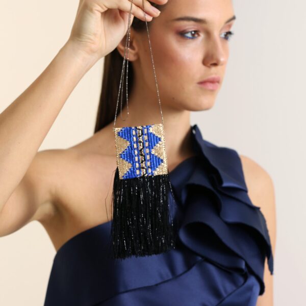Evdoxia Handcrafted Βracelet - Blue - Image 4