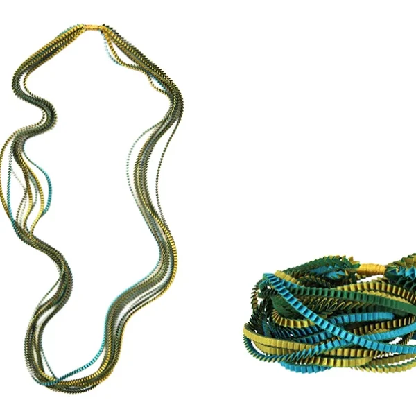 Εssilp Necklace - Green, gold, turquoise - Image 3