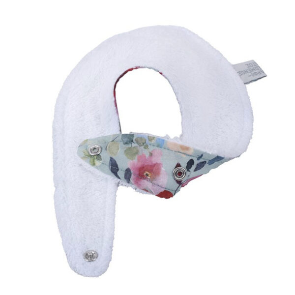 Βρεφική Σαλιάρα Μπαντάνα - Mint Flowers - Image 2