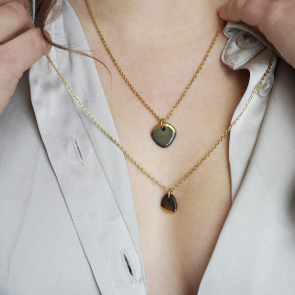 Kiveli κεραμικά Περιδέραιο κόκκινο καφέ - Image 2