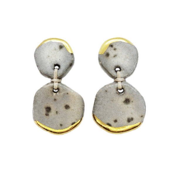 Kiveli Κεραμικά Σκουλαρίκια - άσπρο της πέτρας