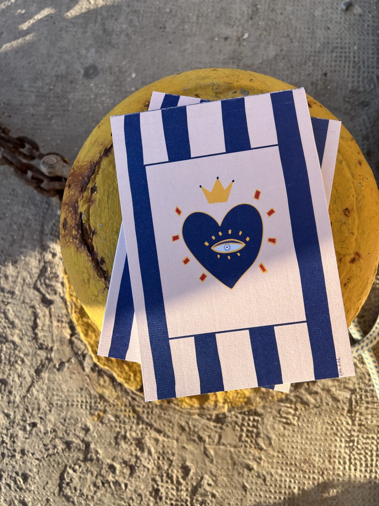 Notepad Heart + Evil eye