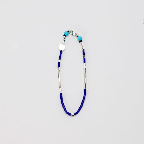 Tube Collection Bracelet blue Silver