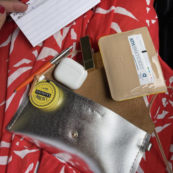 Leather Isla Pocket bag - metallic gold - Image 2