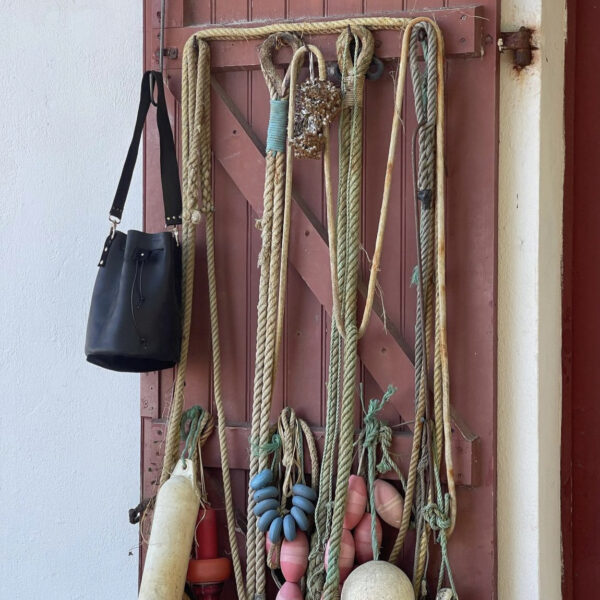 Leather Bucket Oia black - Image 3