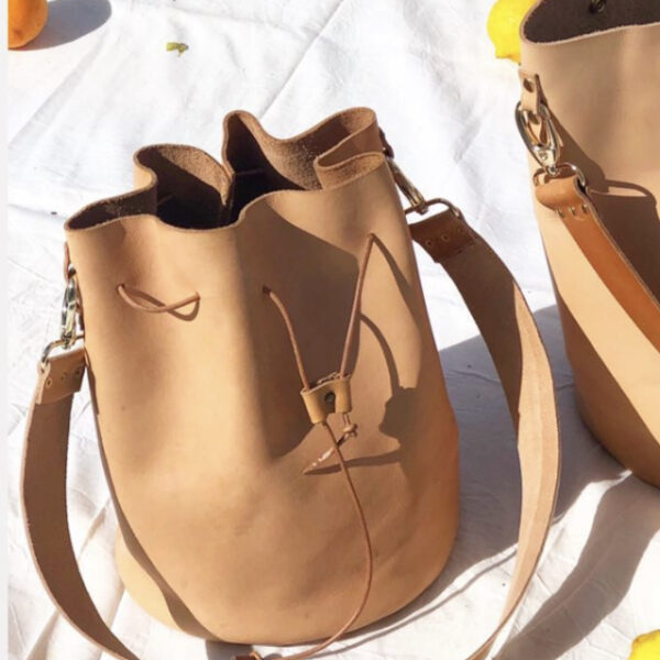 Δερμάτινη Τσάντα Πουγκί Οία vachetta φυσική - Image 7