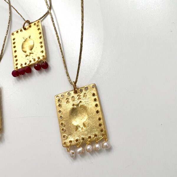 Lucky Charm περιδέραιο Ρόδι με χάντρες - Image 2