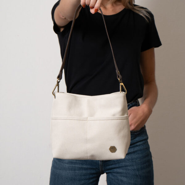 Mini Bucket Τσάντα γκρί - Image 5