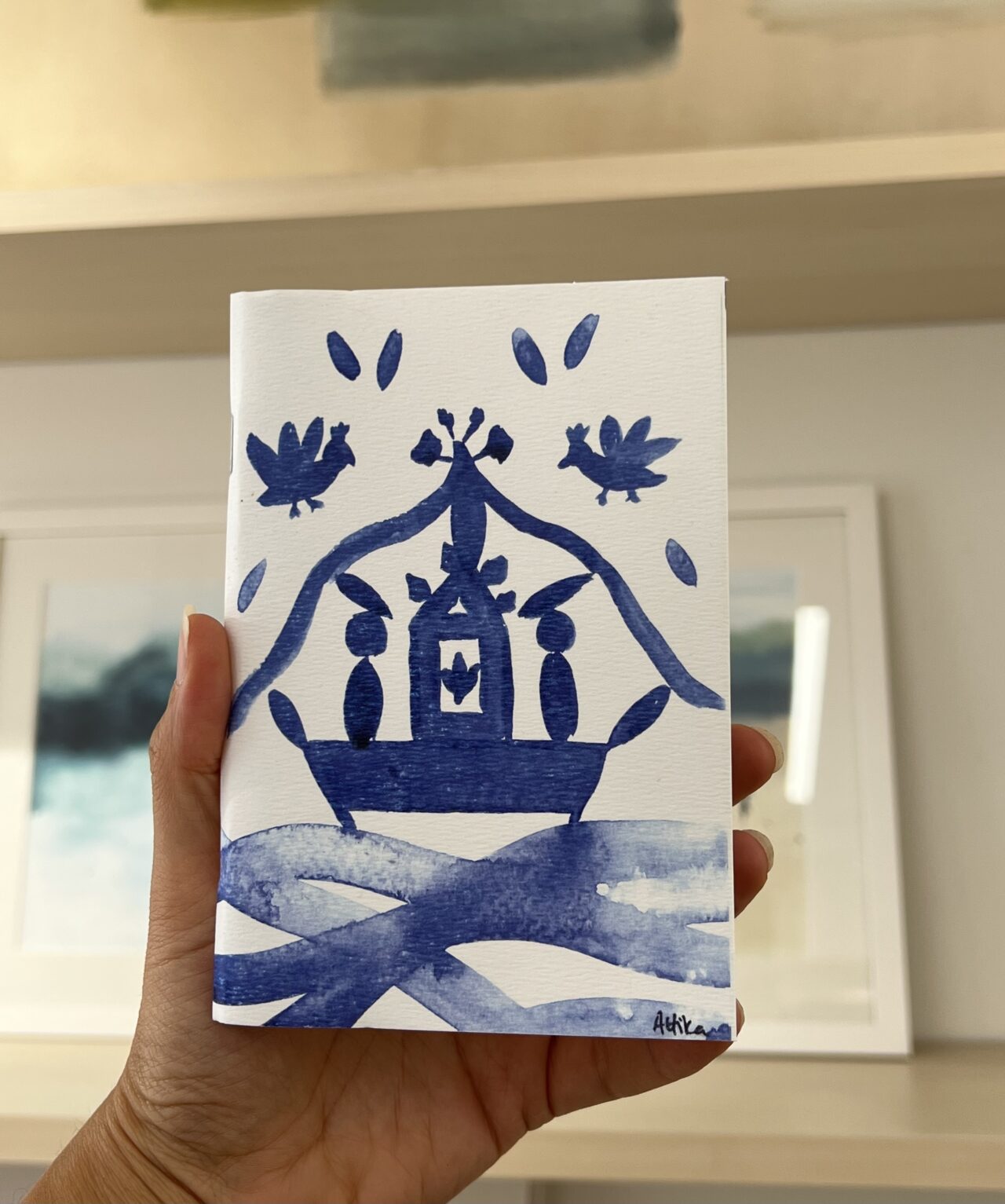 Handmade Cretan traditional boat notebook