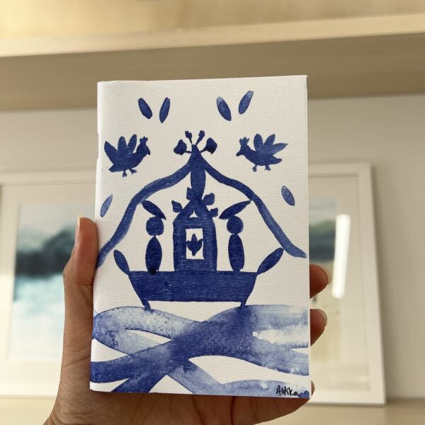 Handmade Cretan traditional boat notebook