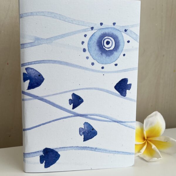 Handmade Summer Fishes notebook